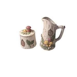 Vintage 1975 Studio Mushroom/Acorn Sugar Creamer signed